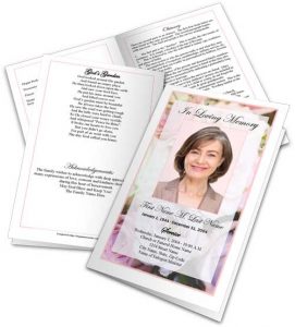 Funeral program template