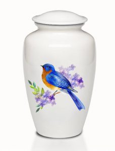 blue bird urn for ashes