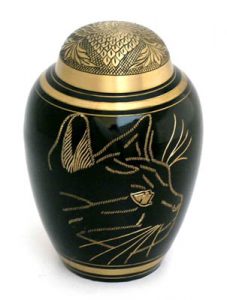 black cat urn for pets