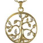 tree of life cremation jewelry gold