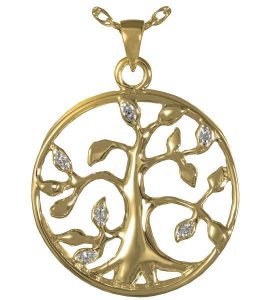 tree of life cremation jewelry gold