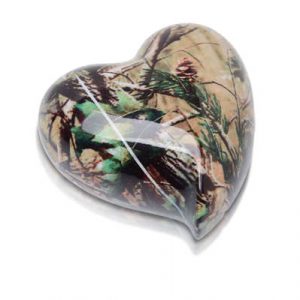 camo heart cremation urn for ashes