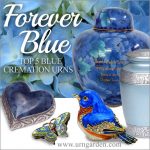 blue cremation urns for ashes