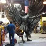 bronze angel St. Michael statue sculpture