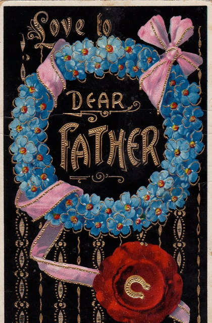 vintage fathers day postcard