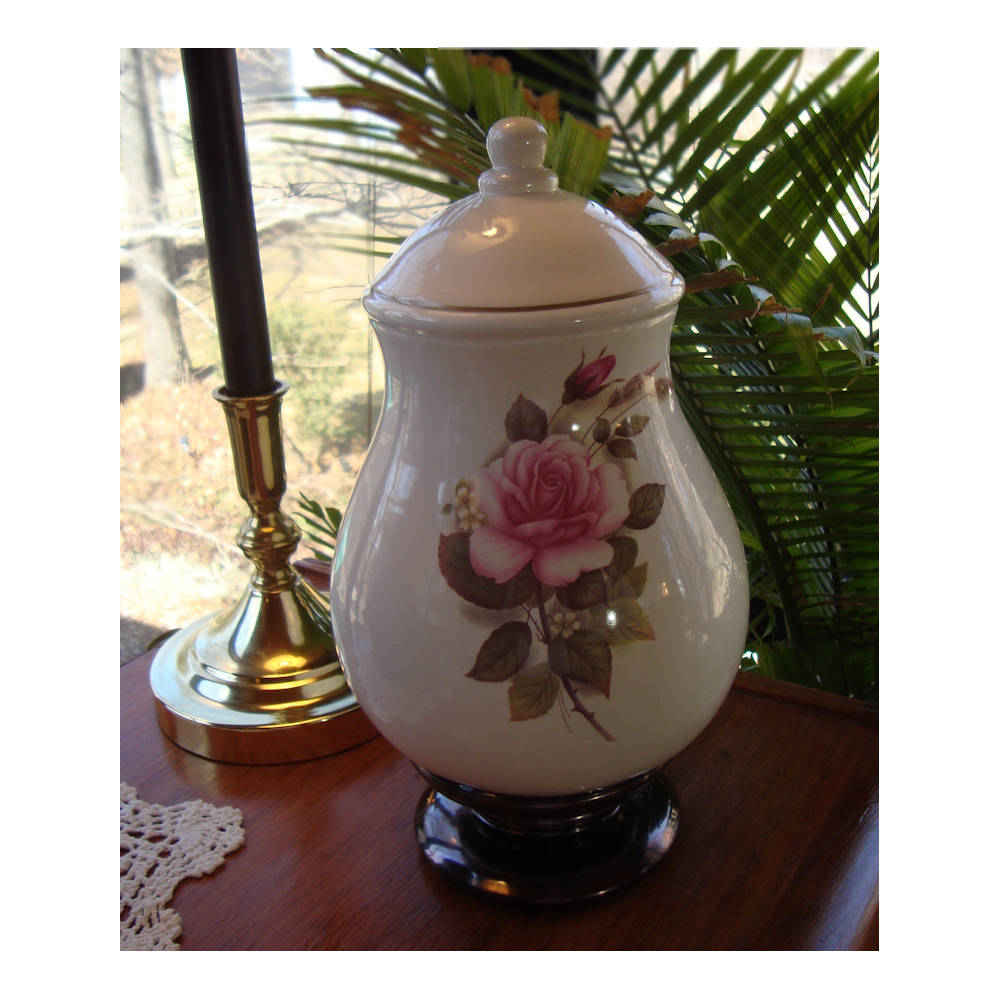 rose cremation urn for ashes, made in USA