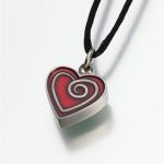 red heart urn pendant for ashes