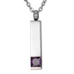purple vial for ashes cremation jewelry