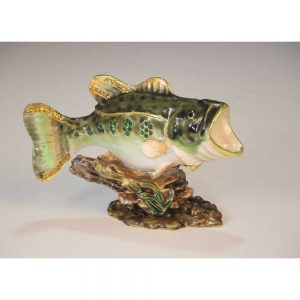 Bass fishing mini cremation urn