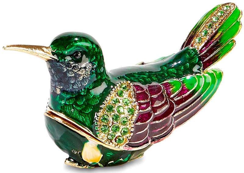 green hummingbird cremation urn small