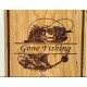 Blue Mother of Pearl Bass Fishing Cremation Urn 