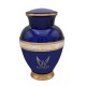 Royal Blue Mother of Pearl Angel Urn for Ashes