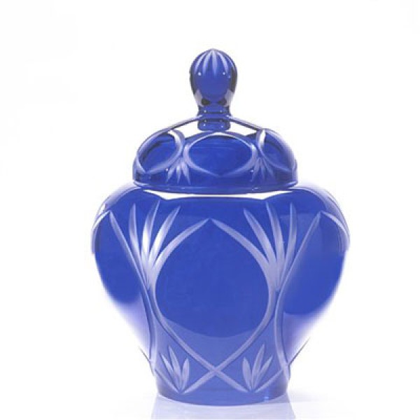 Cobalt Blue Crystal Angel Wings Infant Urn