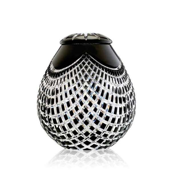 black Lead Crystal Funeral Urn