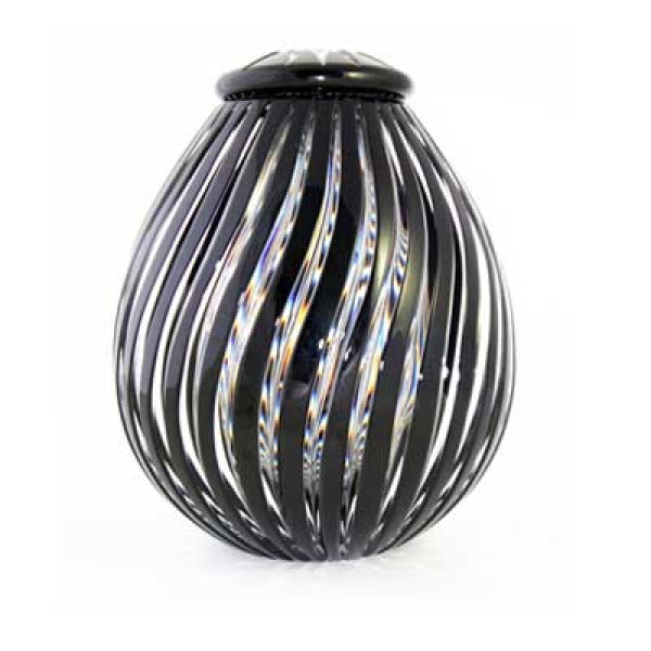 Black Crystal Cremation Urn for Adult Human Black Crystal Cremation Urn for Adult