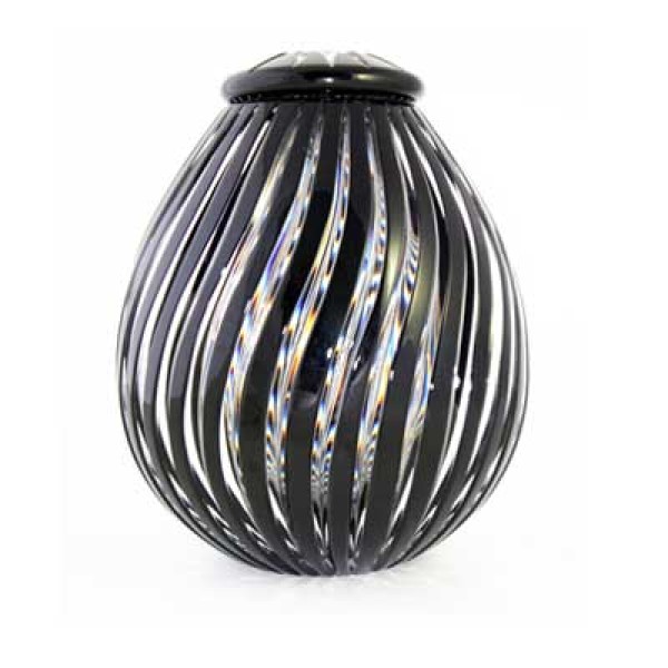 Black Crystal Cremation Urn for Adult