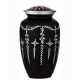 Diamond Cut Black Cremation Urn for Ashes