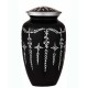 Diamond Cut Black Adult Cremation Urn for Ashes