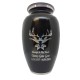 Black Hunting and Fishing Cremation Urn