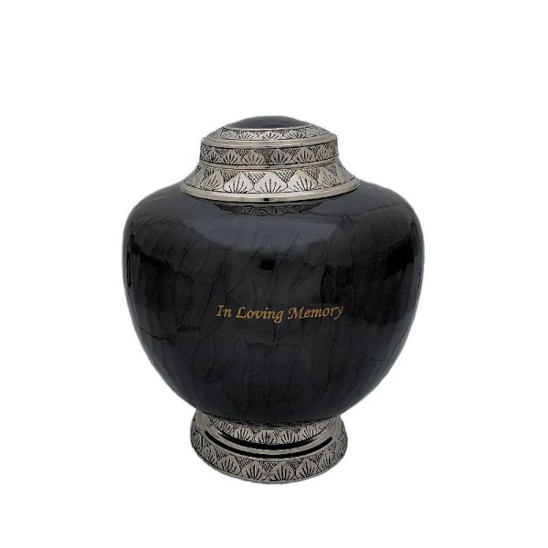 Adult Size Black Cremation Urn for Ashes Adult Size Black Cremation Urn for Ashes