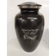 Music Note Cremation Urn, Black Metal Music Note Cremation Urn, Black Metal
