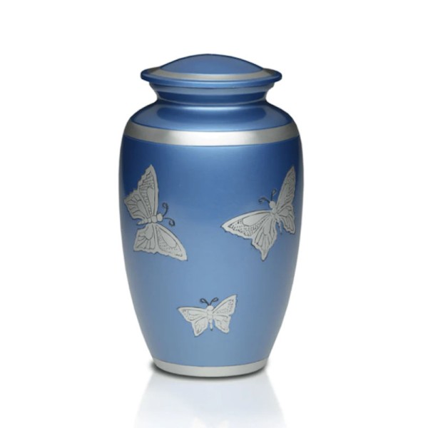 Blue Butterfly Cremation Urn for Human Adult Blue Butterfly Cremation Urn for Human Adult