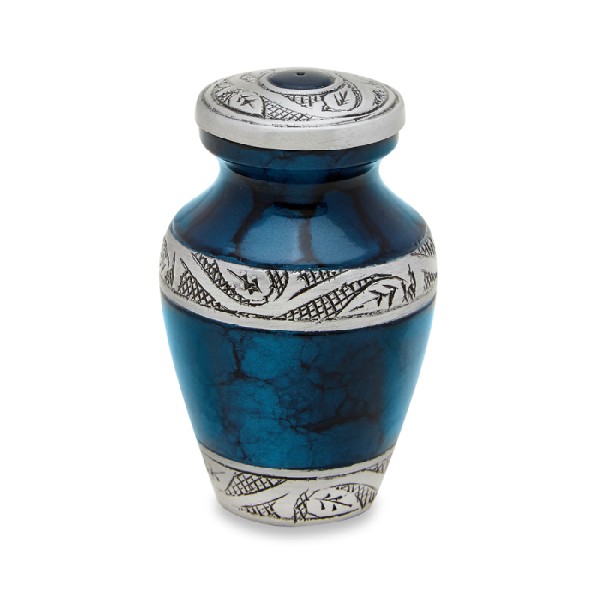 Small Blue Cremation Urn for Ashes Small Blue Urn for Ashes