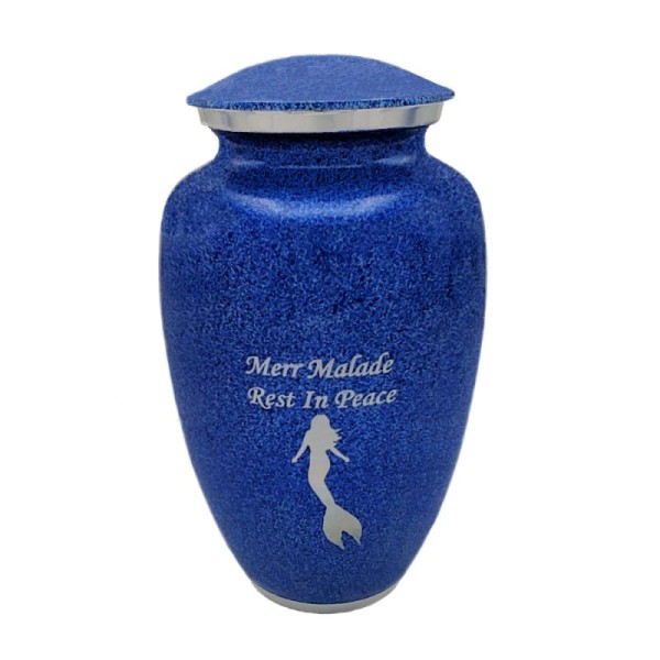 Blue Mermaid Adult Cremation Urn for ashes Blue Mermaid Adult Cremation Urn