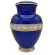 blue adult mother of pearl cremation urn