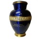 blue adult mother of pearl cremation urn