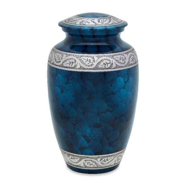 Adult Blue Urn for Ashes Adult Blue Urn for Ashes