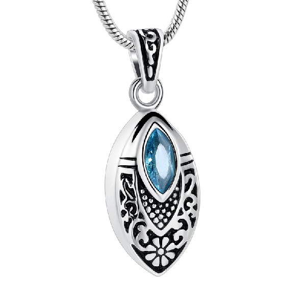 Blue Tear Drop Urn Pendant Blue Tear Drop Urn Pendant