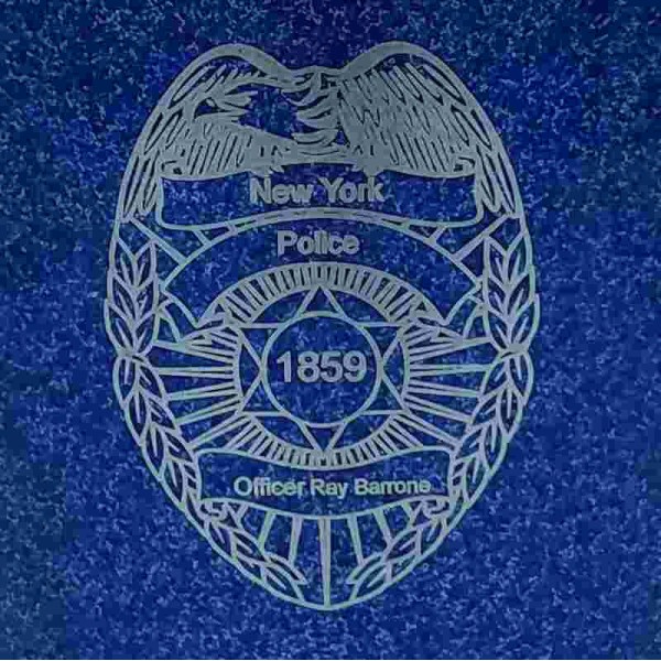 Blue Police Cremation Urn for Ashes Blue Police Urn for Ashes