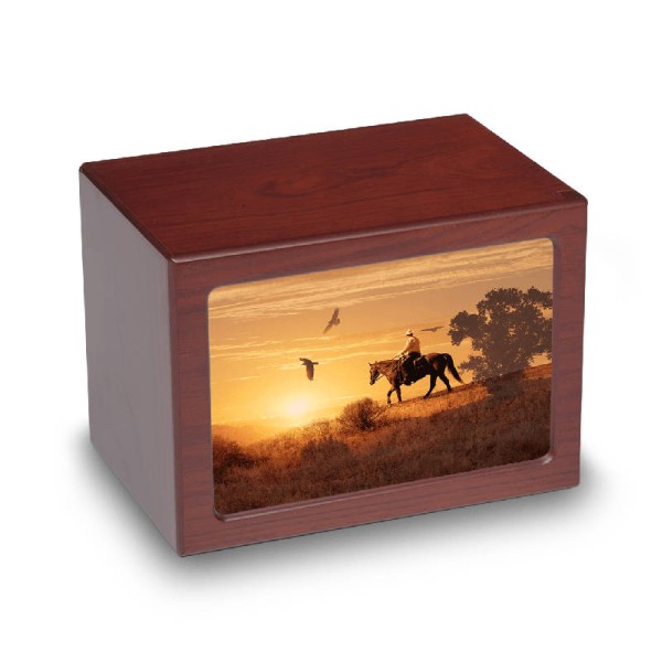 Cowboy Cremation Box for Ashes