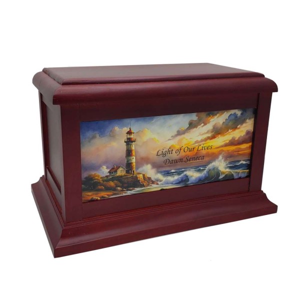 Lighthouse Cremation Box for ashes Lighthouse Cremation Box-Peace After the Storm