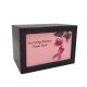 Pink Ribbon Wooden Urn Box for Ashes