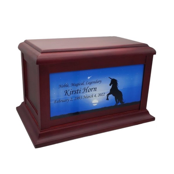 Unicorn Cremation Box for ashes Unicorn Cremation Box- Scottish Heritage