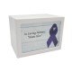 Purple Ribbon White Wooden Urn Box 