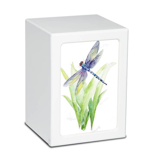 White Dragonfly Box For Ashes White Dragonfly Box For Ashes