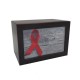 Red Ribbon Wooden Cremation Urn Box Red Ribbon Wooden Cremation Urn Box