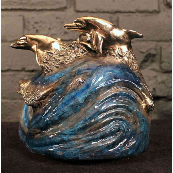 Bronze Dolphin Cremation Urn Bronze Dolphin Cremation Urn