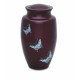 Ruby Butterfly Cremation Urn mother of pearl 