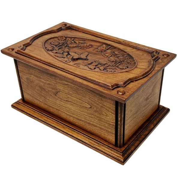 butterfly wood urn for ashes USA