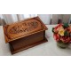 Cherry Wood Butterfly Urn Box for Ashes, Made in USA