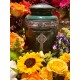 Irish green Celtic Cross Cremation Urn