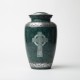 Irish green Celtic Cross Cremation Urn