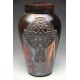 Celtic Cross Raku Pottery Adult Urn for Ashes