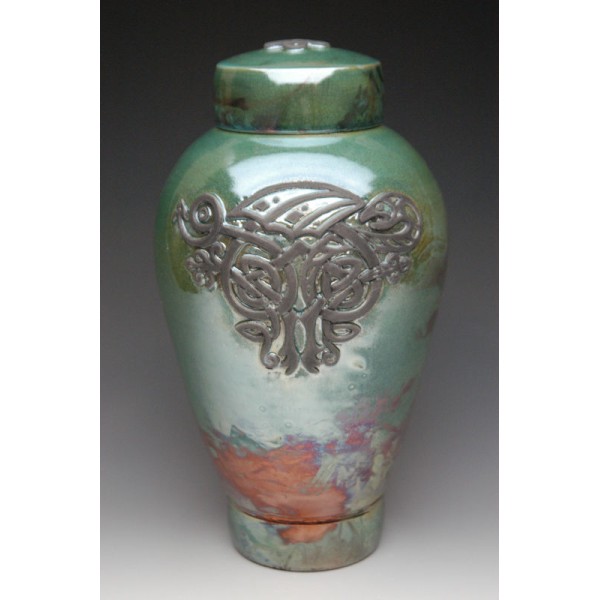 dragon raku cremation urn for adult human