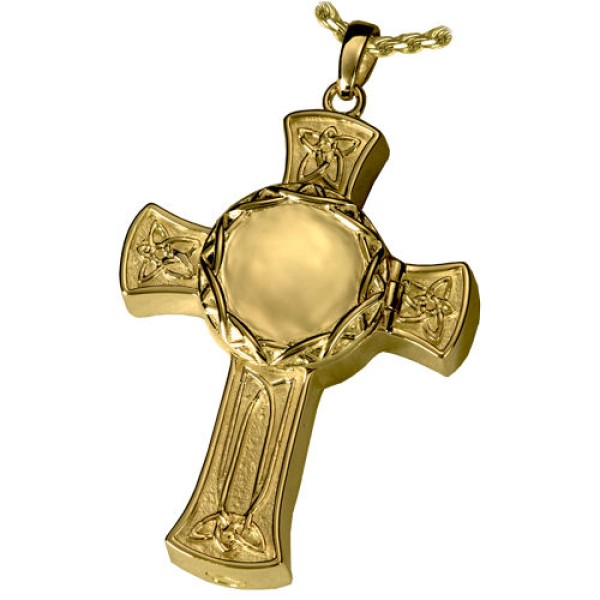Celtic Knot Cross Photo Urn Locket for Ashes Celtic Knot Cross Photo Urn Locket for Ashes