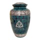 Irish green Celtic Knot Cremation Urn